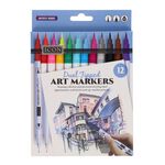 Icon Dual Tipped Art Markers 12 Pack