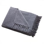 DRIFT HOME HAYDEN 100% RECYCLED COTTON CHARCOAL 200x200cm Throw