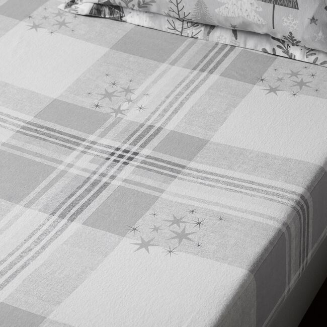 BRUSHED COTTON ARCTIC SCENE Single Fitted Sheet