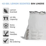 Tower Lemon Scented 42-58L Bin Liners