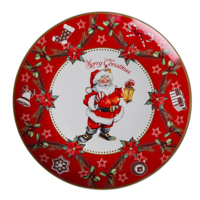 Love Christmas Santa Merry Christmas Large Plate