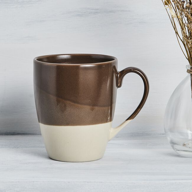 ABNEY & CROFT THREE TONE Mocha Dinner Plate