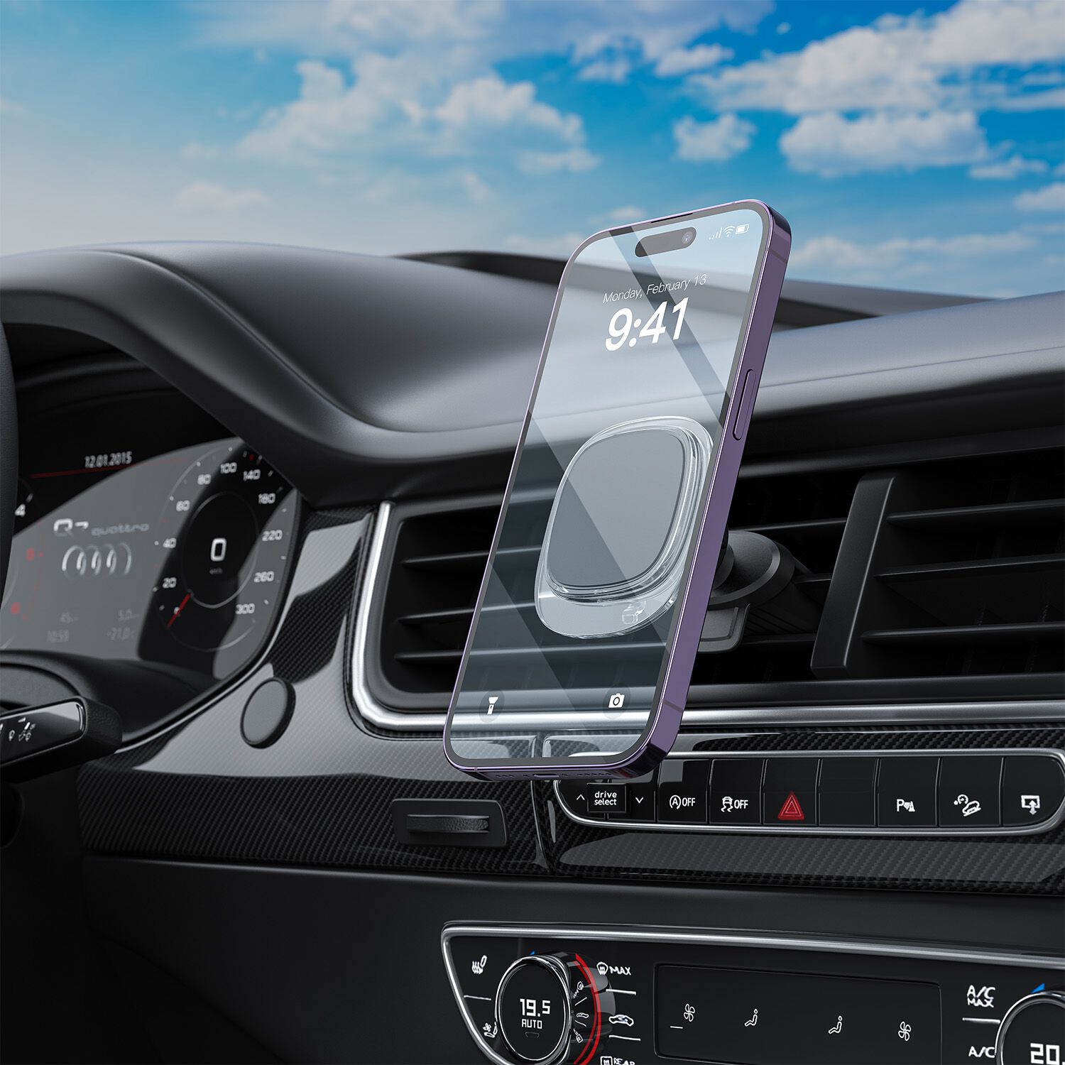 Budi Universal Magnetic Air Vent Car Phone Holder - Home Store + More
