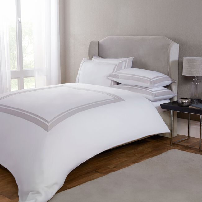 KING SIZE DUVET COVER Camlough 300tc Grey