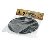 2 Black Camping Plates