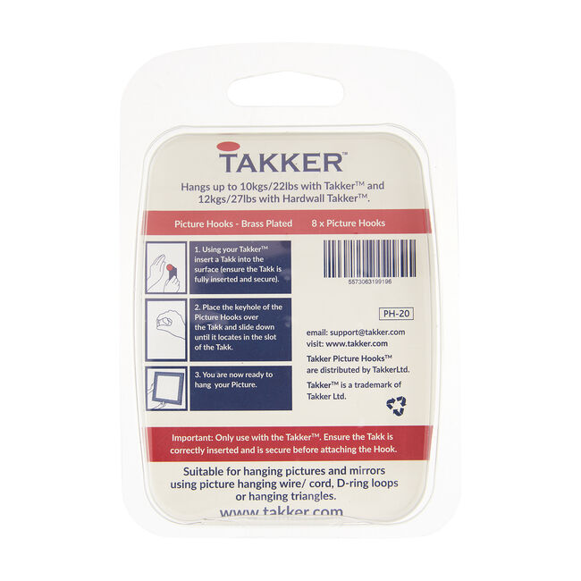 Takker Picture Hooks 8 Pack