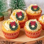 Christmas Wreath Sugar Toppers