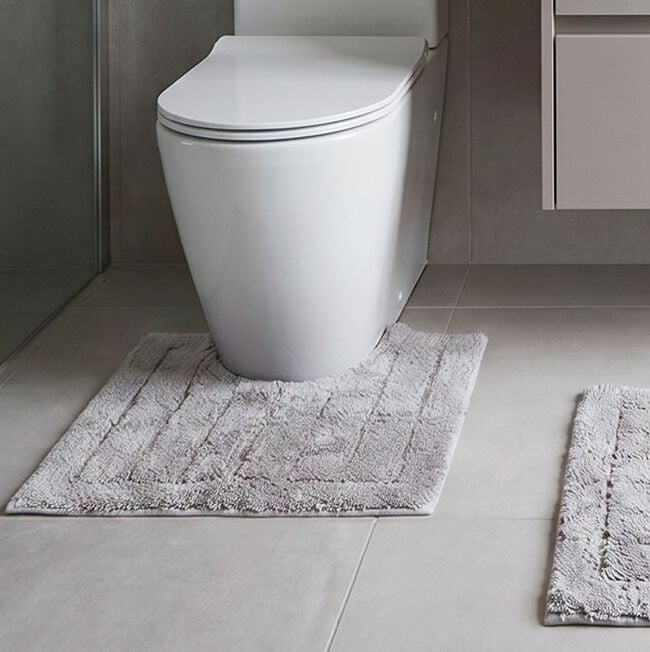 COTTON BRICK DOVE GREY 50x50 Pedestal Mat