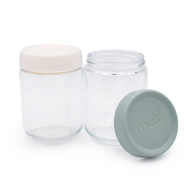 Melii Fluted 473ml Overnight Oats Glass Jars
