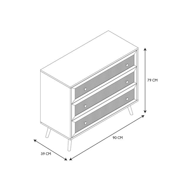Bali 3 Drawer Chest Of Drawers