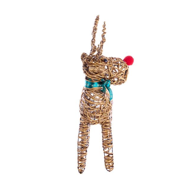 Wicker Reindeer with Warm White LED