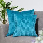 Triangle Stitch Cushion 45x45cm - Teal