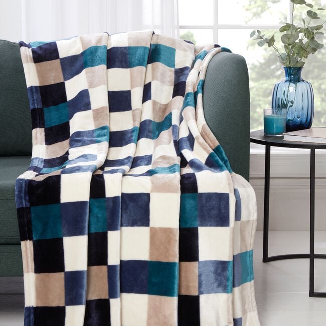 Ruane Blocks Velvet Throw 150 x 200cm 