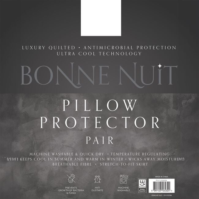 Bonne Nuit Pillow Protector Pair