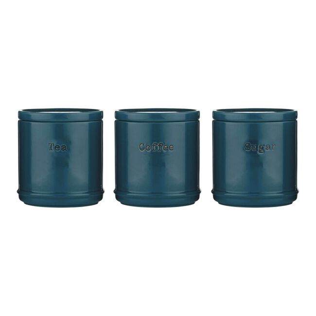 Price & Kensington Set Of 3 Canisters - Teal