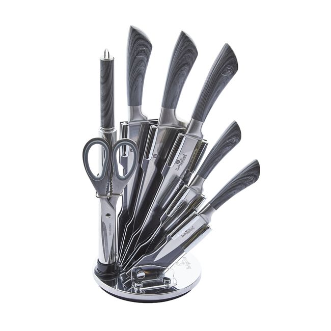Berlinger Haus Smoked Wood Knife Block Set 8 Piece