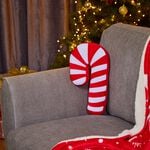 Candy Cane Cushion 40cm - Red/White
