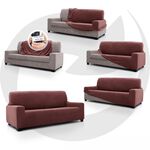 REGAL MILLS EASYSTRETCH VELVET BORDEAUX  4 Seater Sofa Cover