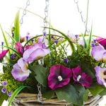 Wall Hanging Flower Basket Purple
