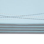 Reversible Leather Diamond Coaster - Duck Egg/Grey