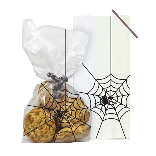 Halloween Spider 20 Cello Bags With Twist Ties