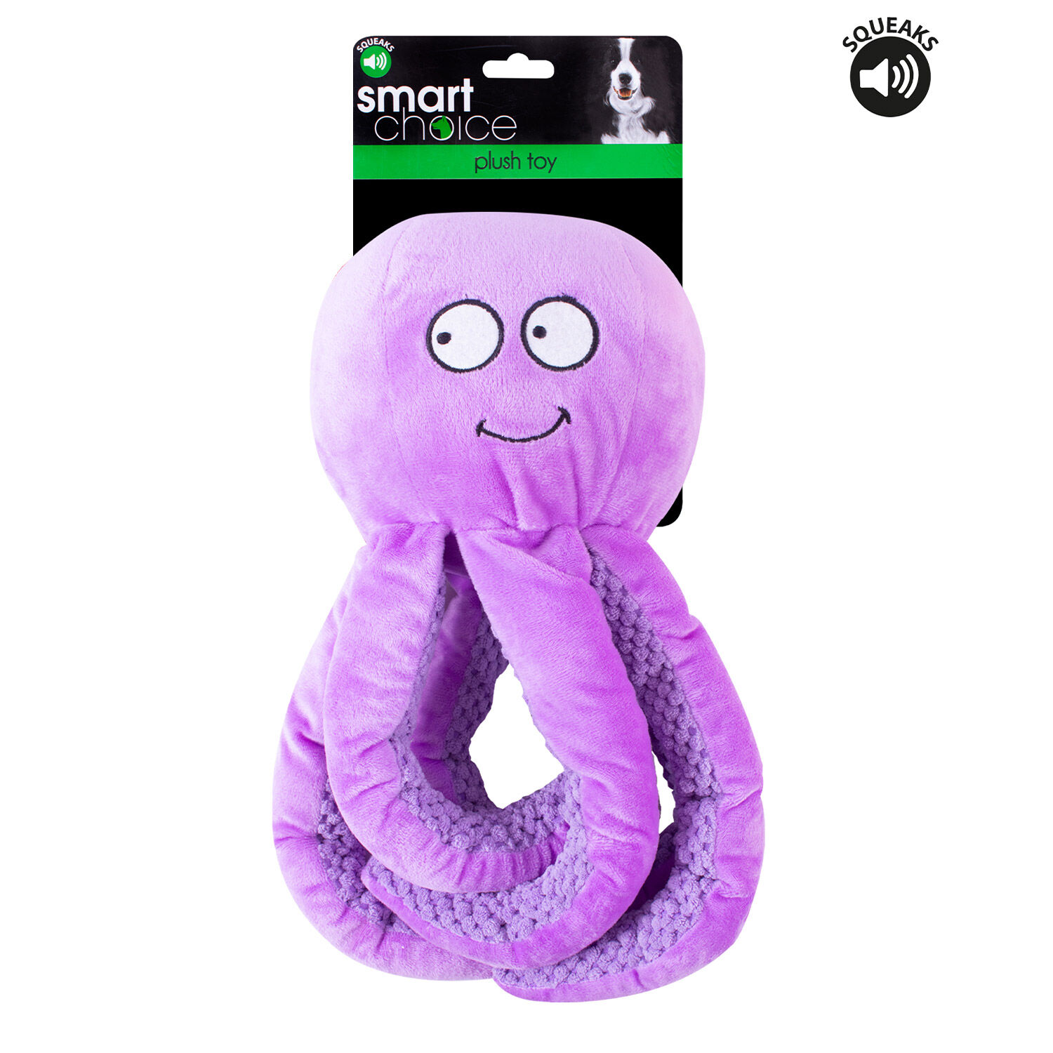 Plush Purple Octopus Dog with Squeaker Home Store More