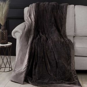 Nicole Day Luxury Charcoal Throw 130 x 170cm 