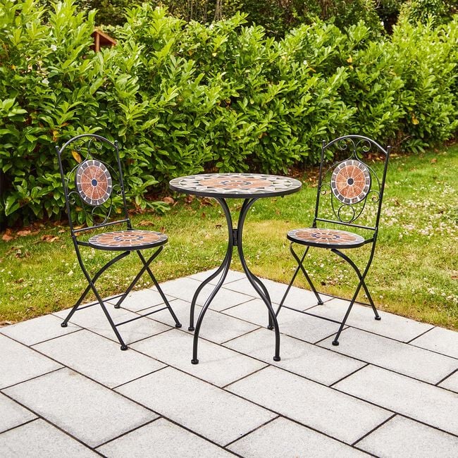 Diamond Mosaic Bistro Set 3 Piece