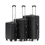 LARGE Lightweight Hardshell Luggage - Black