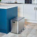 45L Nordhaus Triple Recycling Bin Stainless Steel