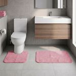 COTTON PLAIN DYE BLUSH 2PCE Bathroom Set