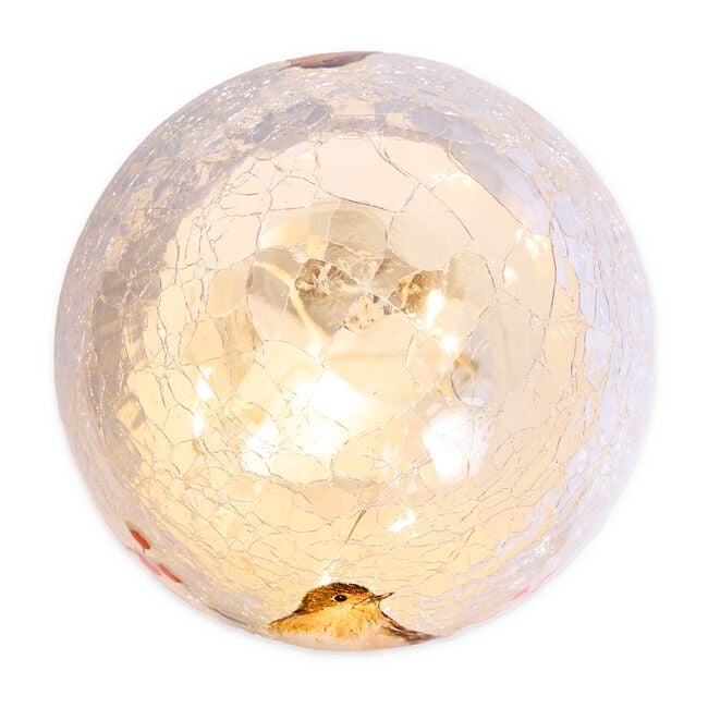 Cashel Living Robin Crackle Effect Ball - 15cm