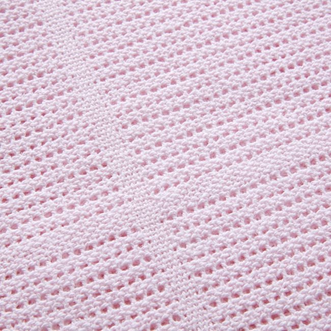 CLAIR DE LUNE LARGE PINK Cellular Blanket 