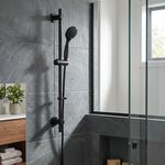 Croydex Nero 3 Function Shower Set Matt Black