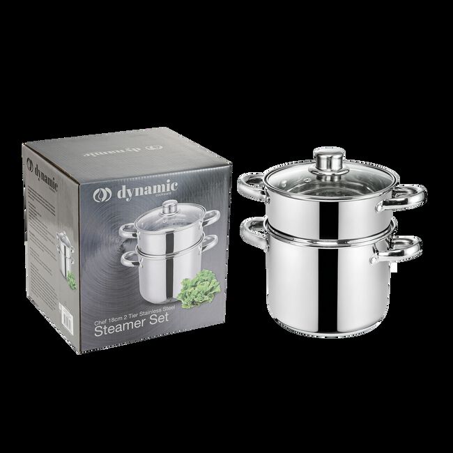 Dynamic Chef 18cm 2 Tier Steamer