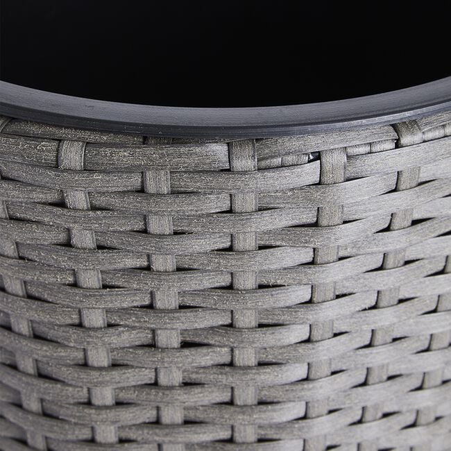 Rattan Round Plant Pot Grey