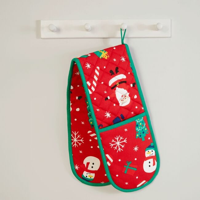 Santa's Workshop Double Oven Glove