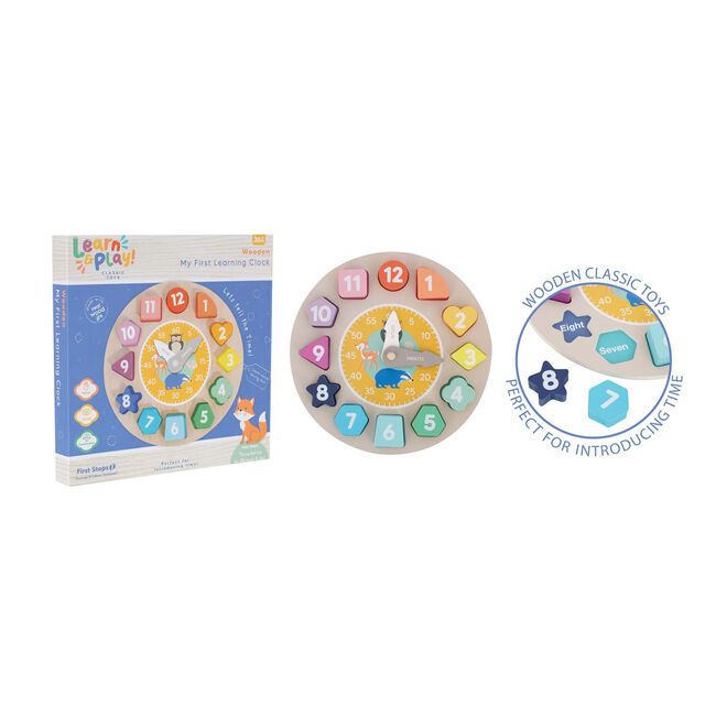 First Steps Learn & Play Wooden Clock
