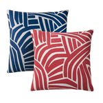 OVERLAP GEO RED 45x45 Cushion