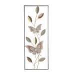 Pink & Gold Floral Metal Wall Art 28.6cm X 74.3cm