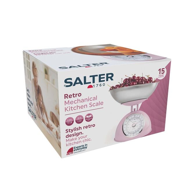 Salter Retro Pink Mechanical Scale
