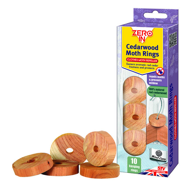 Zero In Cedar wood Moth Repeller- 10 Rings