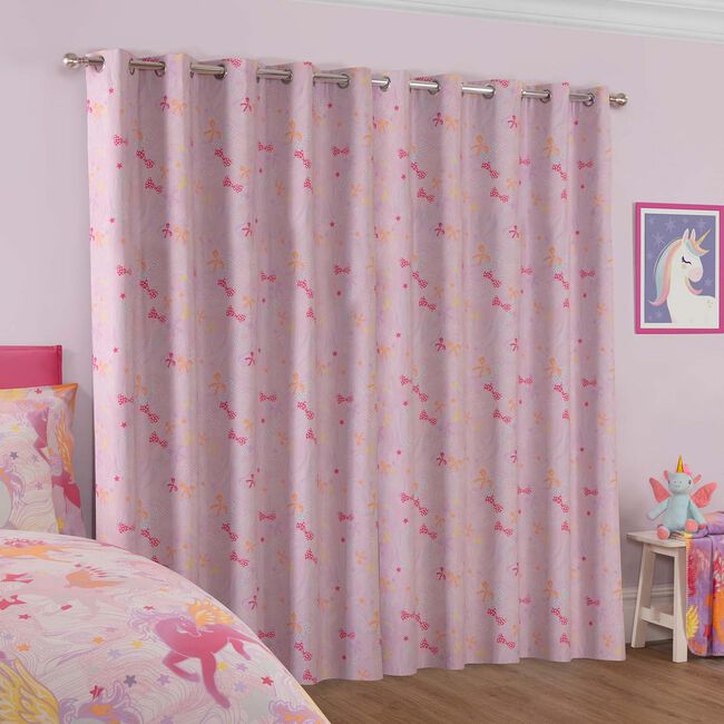 BLACKOUT BOW SKY CITY 66x54 Curtain