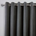 BLACKOUT & THERMAL BRUSHED GUNMETAL 66x54 Curtain