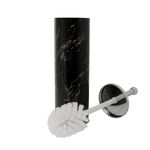 MARBLE EFFECT TOILET BRUSH HOLDER BLACK