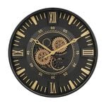 Black & Brass Clock 59cm