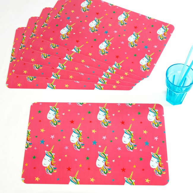 Unicorn Placemats & Coasters 6 Pack 