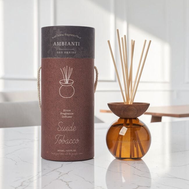 Ambianti Orb Suede Tobacco 200ml Reed Diffuser