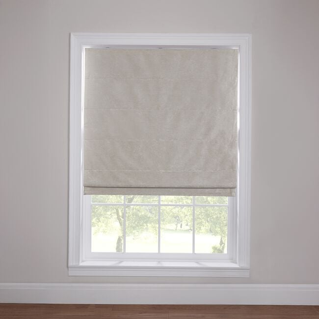 BLACKOUT & THERMAL TEXTURED NATURAL 90X140cm Roman Blind