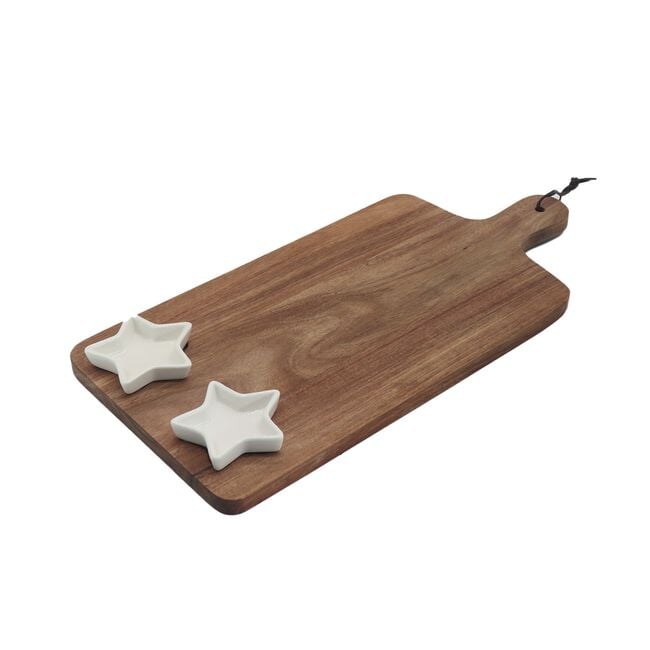 The Jolly Sleigh Serving Board with 2 Star Dishes